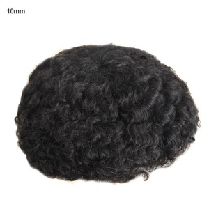 Cheveux toupet Afro 100% naturels, petite boucle, avec Base en <span class=keywords><strong>peau</strong></span> en Poly, 6mm 8mm 10mm 12mm 15mm, pour hommes noirs - Product Image 6