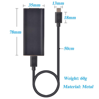 Convertisseur de pilote SDAPO GPD2CAT-20V Gigabit PoE vers USB-C pour téléphone/tablette PoE vers sortie d'alimentation type-c avec charge Ethernet Pd