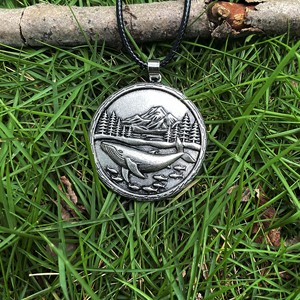 Collier pendentif tête de chèvre viking, crâne d'animal, punk, en acier inoxydable, avec chaîne en bambou - Product Image 6