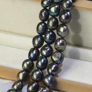 12-13mm grandi dimensioni grandi irregolari d'acqua dolce reale genuino all'ingrosso AA peacock black nugget <span class=keywords><strong>perle</strong></span> barocche con retro piatto 12mm - Product Image 4