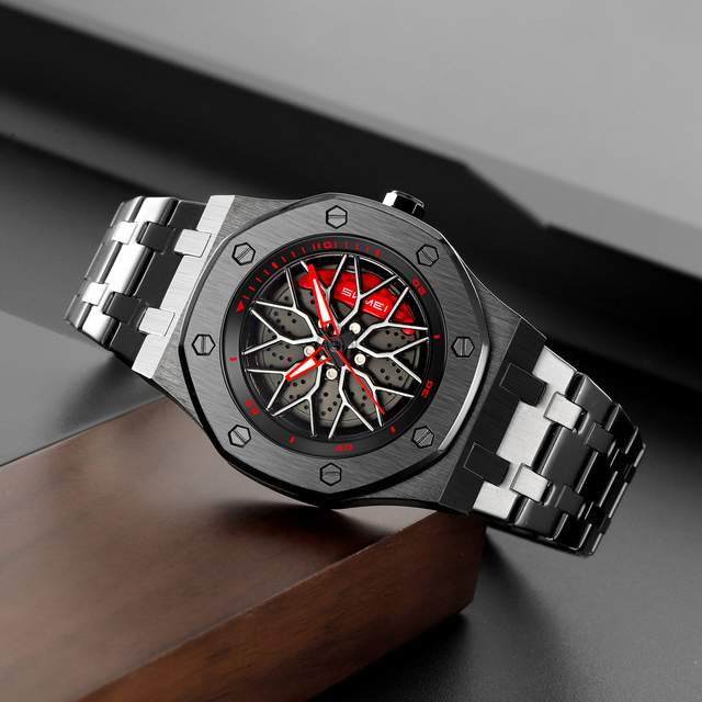 SKMEI 2359 Rolling Dial Car Watch Antique Spin Wristwatch Fashion Design Custom Logo