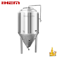 Cuve de fermentation unique 1000L Cuve de fermentation de brassage en cuivre 1500 Capacité de l'industrie Récipient à pression 300L pour la production de bière