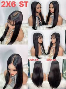 Parrucca Senza Colla con Frangia, Capelli Umani Remy Vietnamiti Grezzi, Doppia Trama, Lisci e Lunghi - Product Image 6