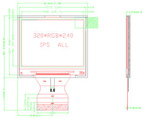 หน้าจอ LCD แนว4:<span class=keywords><strong>3</strong></span> IPS <span class=keywords><strong>2</strong></span>นิ้ว480*360 Mipi RGB 40พิน<span class=keywords><strong>2</strong></span>นิ้วหน้าจอ TFT แผงควบคุมระบบสัมผัสแผง ST7701S ให้เลือก - Product Image 6