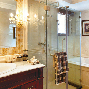 Stainless Steel Modern Bathroom Glass Shower Door <strong>Hinge</strong> Pipe Fittings <strong>Round</strong> Tube Corner Adjustable Connectors Easy Installation - Product Image 5