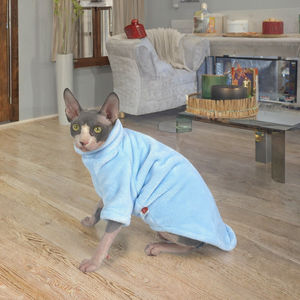 Pull pour chien personnalisé, vêtements pour chiot, polaire double face, solide, chaud, super doux, polyester épais, pull en polaire pour <span class=keywords><strong>chat</strong></span> <span class=keywords><strong>sphinx</strong></span> - Product Image 3