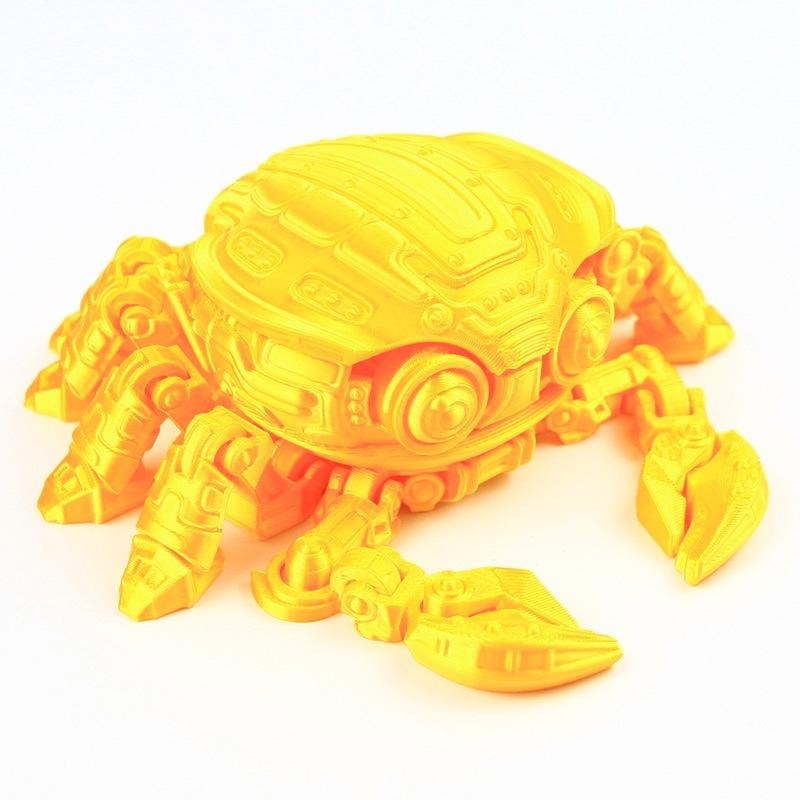 Crabe mécanique doré 14cm