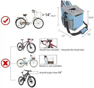 Trasportino per Animali da Bicicletta Impermeabile, Borsa da Viaggio per Gatti, Custodia per Animali da Bicicletta - Product Image 6
