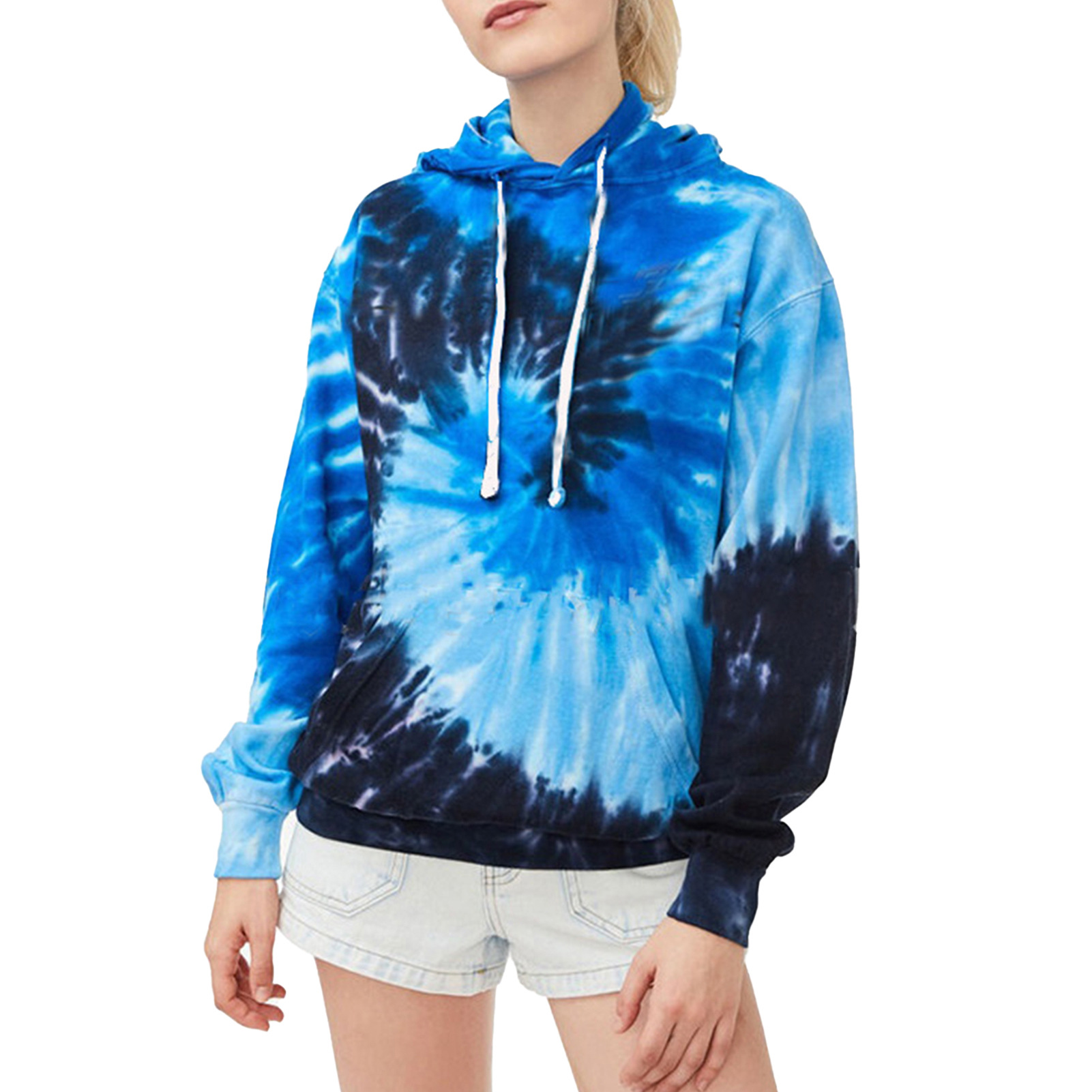 Blue Black Cosmic Nebula Tie Stain