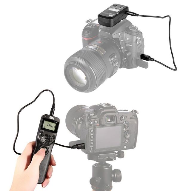 Pixel TW-283 Wireless Timer Remote Control Shutter Release (DC0 DC2 N3 E3 S1 S2) Cable for Canon for Nikon for Sony Camera TW283