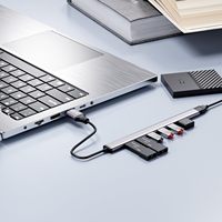 Hub d'extension USB 3.0 à 7 ports en aluminium de type C pour MacBook, ordinateur portable, PC, Mac Pro, Mac Mini, iMac, Surface Pro