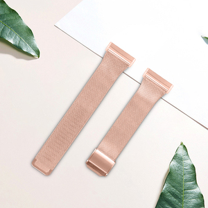 HYX ブランドの高級チャームミラネーゼループストラップ <span class=keywords><strong>Fitbit</strong></span> Versa3/Sense2 用ユニバーサル T 字型スリムステンレススチールメッシュバンド - Product Image 5