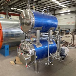 खाद्य प्रसंस्करण के लिए औद्योगिक भाप पानी स्प्रे स्टेरिलाइज़र रीटर्ट ऑटोक्लेव - Product Image 4