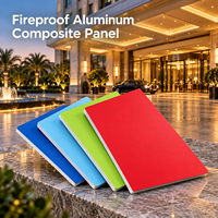Panneau composite en aluminium ignifuge de 4 mm 4x8 pieds, grain de bois foncé, ACP pour la décoration intérieure des magasins