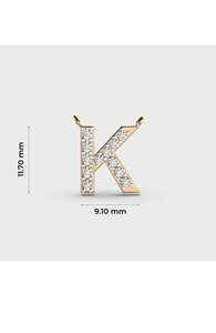 จี้เพชรแล็บครีเอท 0.44 กะรัต ทอง 14K 10K รูปตัวอักษร ดีไซน์เบา น้ำหนักเบา คุณภาพ VS VVS ขายส่งเครื่องประดับ - Product Image 5
