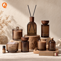 Diffuseur de parfum sans flamme en rotin avec couvercle en bois, ornements d'aromathérapie pour chambre à coucher, parfum d'huiles essentielles longue durée