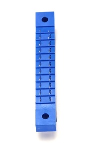 Conector DIN de 3.96 mm, ranura recta, montaje bajo, 20 pines, hembra, PCB, azul - Product Image 6