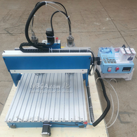 Routeur CNC 4 axes à deux broches, machine CNC 6090 avec rail de guidage linéaire, gravure et perçage, routeur CNC double broche LY 6090L-1.5KW