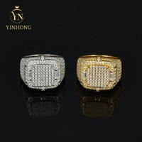 Offre Spéciale choix multiples personnalisé Hip Hop hommes bague Vvs Moissanite 925 bagues en argent Sterling diamant bijoux bague pour hommes