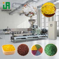 Ligne de production de riz nutritionnel artificiel à double extrudeur de qualité alimentaire, machine de traitement des grains de riz enrichis FRK
