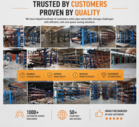 Système de stockage de matériaux longs à double face, robuste, pour entrepôt, usine et distribution