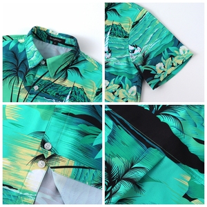 Summer Boys Aloha Button Down <strong>Shirt</strong> <strong>Custom</strong> Printed Kids Casual Beach Holiday Woven Short Sleeve <strong>Hawaiian</strong> <strong>Shirt</strong> - Product Image 4