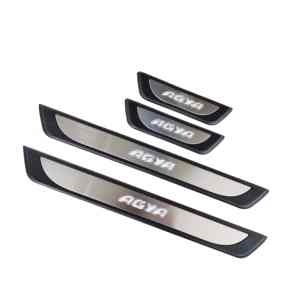 WZXD New Arrival <b>Door</b> Sill Guards <b>Door</b> Sill <b>Plate</b> With LED Black Steel for WIGO 2023 2024 - Product Image 3