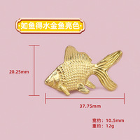 Ornements décoratifs en laiton en forme de poisson rouge, thème animal de prospérité, technique de moulage sous pression, canard aquatique très vendu