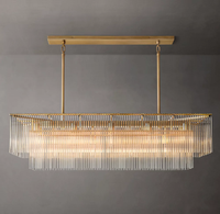Luminaire suspendu en verre personnalisé de haute qualité à deux couches Lustre classique moderne pour salle à manger Restaurant