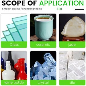 แผ่นขัดใยแก้ว 100 มม. สำหรับตัดกระจก โลหะผสม สีเขียว - Product Image 2