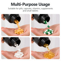 Bouteille de médicaments personnalisée en PET de 100 cc, flacon pour comprimés, capsules, vitamines, avec bouchon à vis résistant aux enfants