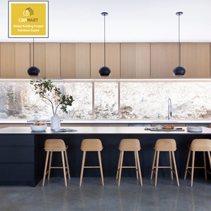 CBMmart Cuisine complète de luxe avec plan de travail en marbre, armoires en contreplaqué de haute qualité, fermeture amortie et plateau en quartz - Product Image 5