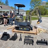 Plusieurs configurations et accessoires disponibles, chenilles en caoutchouc FULCORE, entretien facile pour excavatrice de terrassement