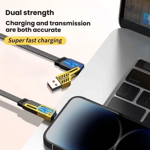 Cable de Carga Rápida 4 en 1 con Certificación CE, Trenzado de Nailon y Aleación, PD27W 65W USB, Cable de Datos para iPhone, Samsung, Android, Tipo-C - Product Image 3