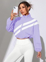 Ensemble assorti rayé 2 pièces pour femme : Legging court taille haute et haut décontracté – Tenue athleisure streetwear pour sorties