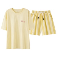 Pyjama d'été sportif en modal pour femme Sweethoney, doux, au-dessus du genou, uni, à manches courtes, pour couple, fin et frais, pour la maison