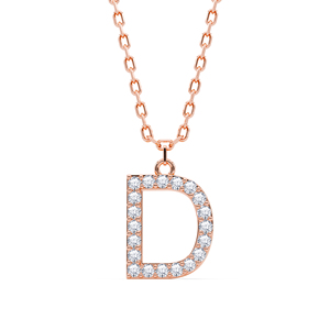 Colgante de Letra Mayúscula Personalizado de Moda con Diamante VVS VS EF Cultivado en Laboratorio de Primera Calidad en Plata de Ley 925 con Acabado en Oro - Product Image 2