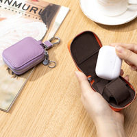 Étui pour AirPods en cuir véritable universel pour AirPods 3 Pro 2, housse de protection multifonctionnelle pour écouteurs, porte-clés, pochette