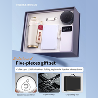 VIP Giveaway Coopérer Tasse sous vide Clé USB Clavier pliable Haut-parleur Power Bank Kit de luxe prêt pour le voyage