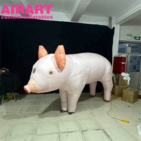 Accessoires de plein air Costume gonflable de dessin animé animal accessoires gonflables de costume de cochon pour l'affichage