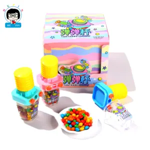 Wholesales Fun Bullet Cup Cruit Candy Colorful Jelly Bean Hot Selling Toys Candy