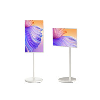 Televisor Portátil con Pantalla Táctil Android 12, Soporte de Piso para Aula, Hotel, Comercio Minorista, Televisor Portátil con Ruedas, Televisor Inteligente Portátil