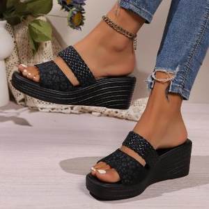 Sandalias de Plataforma con Cuña para Mujer, Estilo Europeo Americano, Tallas Grandes, Verano 2025, A21 - Product Image 6