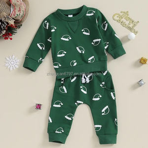 Toddler Boy Clothes Logo <strong>Christmas</strong> <strong>Cute</strong> <strong>Outfits</strong> for Kids <strong>Baby</strong> Printed Long Sleeve Sweatshirt Pants Suit - Product Image 4