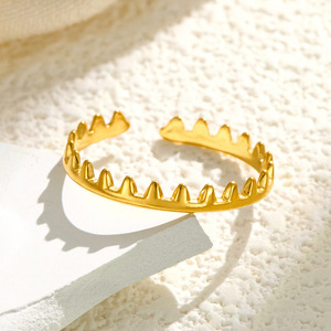 Anello Aperto in Acciaio Inossidabile a Forma di Ingranaggio, Semplice ed Elegante, Stile Europeo, per Uomo e Donna, Collana all'Ingrosso - Product Image 2