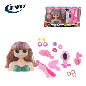 Ensemble de beauté pour enfants, jouet de coiffure, maquillage de mode, poupée tête de poupée, jouets, poupée noire - Product Image 5
