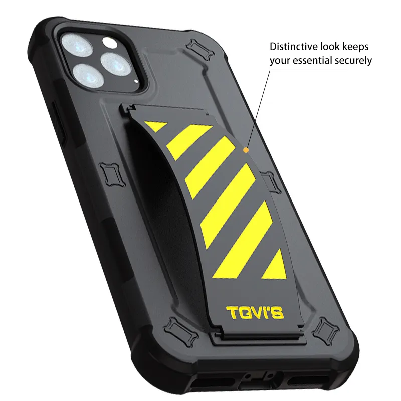 Tgvis 3M Super Shockproof Phone Case Voor Iphone 11 Pro Max Case Met Polsband Houder