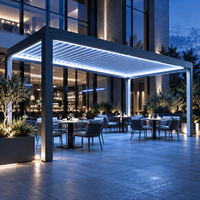 Pergola Bioclimatique Motorisée en Aluminium à Prix d'Usine avec Toit à Lames Orientables et Éclairage LED pour Jardin Extérieur