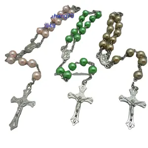 2022 bulk buy from china pearl rosary bracelets religious catholic prayer rosary christian bracelet