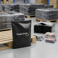 Sacs d'expédition biodégradables personnalisés en polyéthylène noir mat, sacs écologiques pour vêtements, sacs d'expédition en plastique biodégradable
